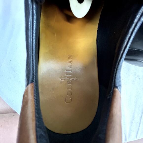 Cole Haan Men Shoes size 10.5 Black Lace up Leather 161C04073C12 - Picture 5 of 15